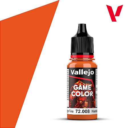 Tinta Acrílica Game Color ORANGE FIRE - Vallejo (18ml)