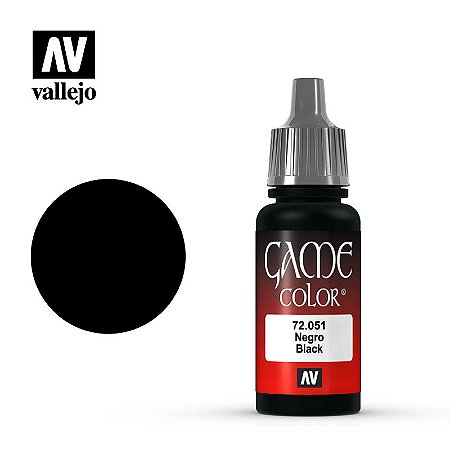 Tinta Acrílica Vallejo Game Color - Preto