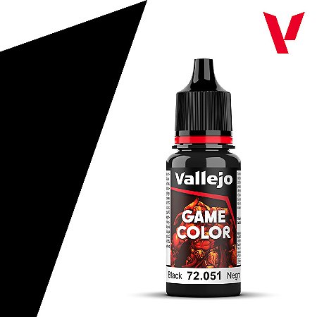 Tinta Acrílica Game Color BLACK - Vallejo (18ml)