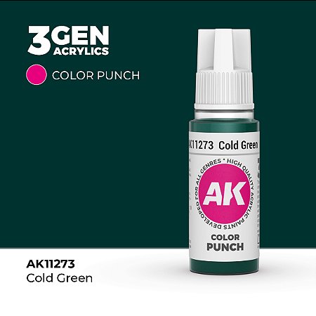 Tinta Acrílica Color Punch COLD GREEN - AK Interactive (17 ml)