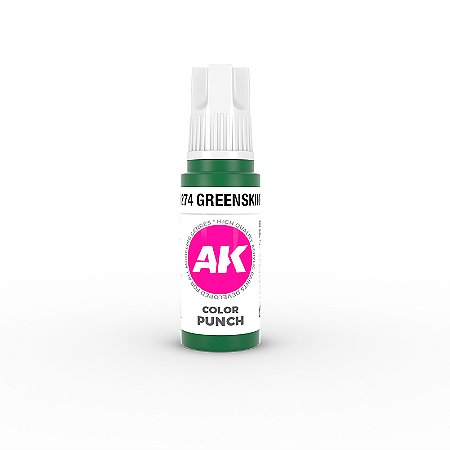 Tinta Acrílica GREENSKIN PUNCH - COLOR PUNCH - AK Interactive (17 ml)