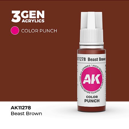 Tinta Acrílica Color Punch BEAST BROWN - AK Interactive (17 ml)
