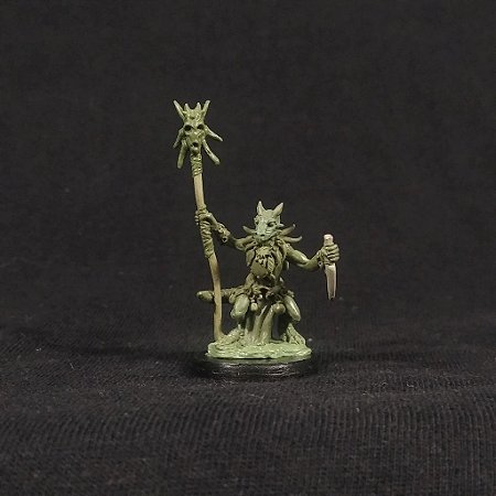 kobold Xamã - Miniatura de Metal para RPG