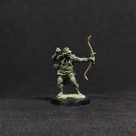 Orc Arqueiro - Miniatura de Metal para RPG