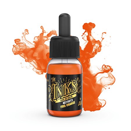 Ink Acrílica FIRE ORANGE - AK Interactive (30ml)
