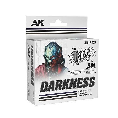 Conjunto THE INKs: DARKNESS - AK Interactive (Box x3 30ml)