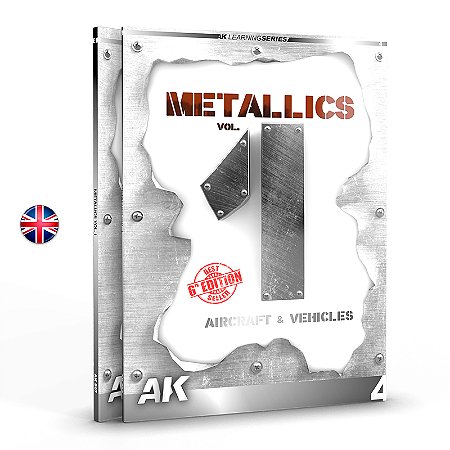 Livro AK Interactive: Aprendendo a Usar Tintas Metálicas Vol.1 (Inglês)