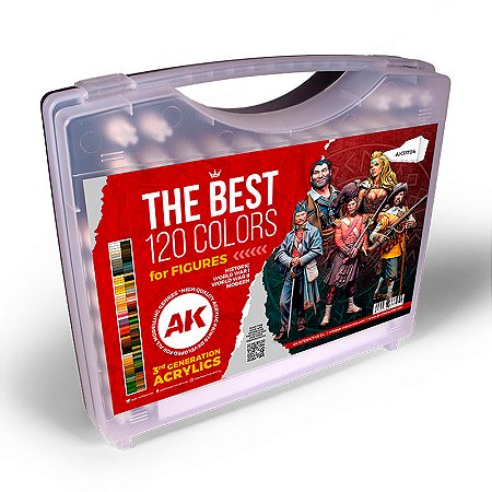 Conjunto Tintas Acrílicas FIGURAS HISTÓRICAS - AK Interactive (Maleta x120 17ml)