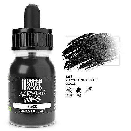 Ink Acrílica de Alta Cobertura PRETO - Green Stuff World (30ml)