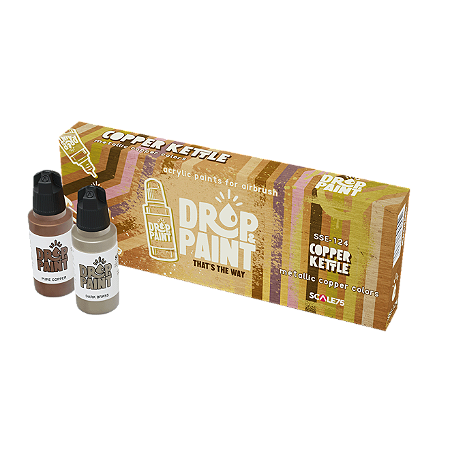 Conjunto Tintas Acrílicas Drop & Paint - COPPER KETTLE - Scale75 (Box x8 17ml)