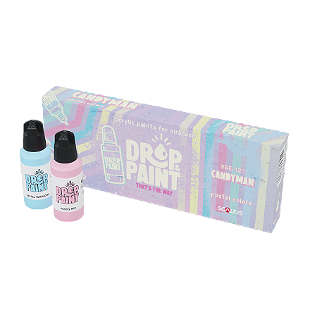 Conjunto Tintas Acrílicas Drop & Paint - CANDYMAN - Scale75 (Box x8 17ml)
