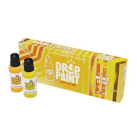 Conjunto Tintas Acrílicas Drop & Paint - ORANGE CRUSH - Scale75 (Box x8 17ml)