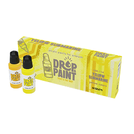 Conjunto Tintas Acrílicas Drop & Paint - YELLOW SUBMARINE - Scale75 (Box x8 17ml)