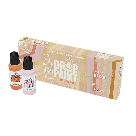 Conjunto Tintas Acrílicas Drop & Paint - NAKED - Scale75 (Box x8 17ml)