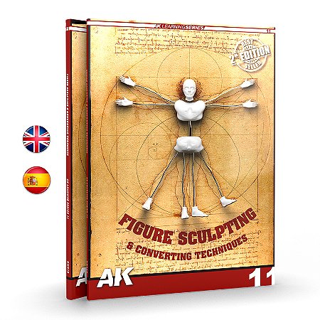Livro AK Interactive: Aprendendo Técnicas de Escultura e Conversão de Figuras (Inglês)