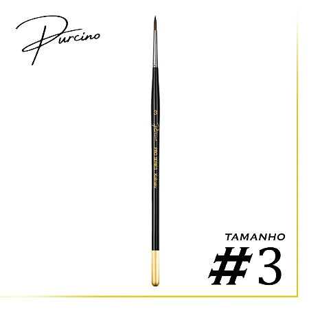 Pincel Pro Series Kolinsky - Purcino - Tamanho 3