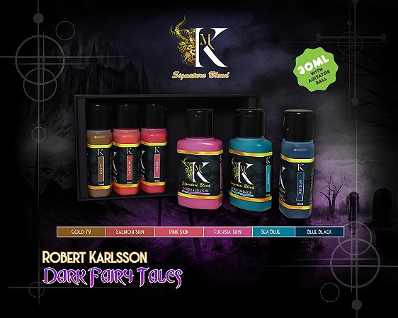 Conjunto Tintas Acrílicas ROBERT KARLSSON - Kimera Kolors (Box x6 30ml)