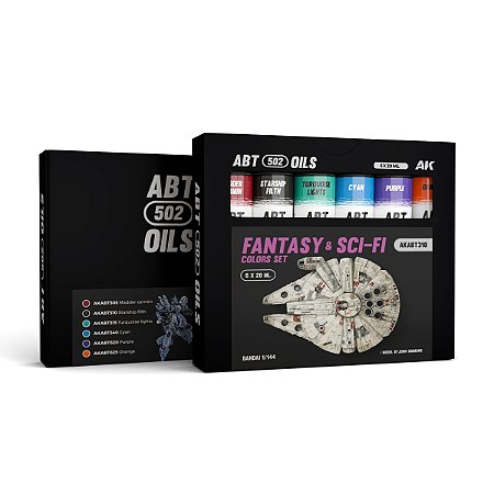 Conjunto Tintas Óleo FANTASY & SCI-FI - AK Interactive/Abteilung 502 (Box x6 20ml)