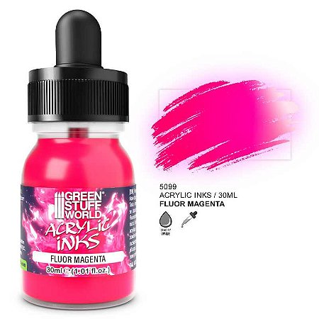 Ink Acrílica Fluorescente MAGENTA - Green Stuff World (30ml)