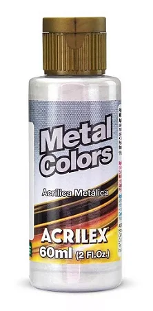Tinta Metal Colors PRATA - Acrilex (60ml)