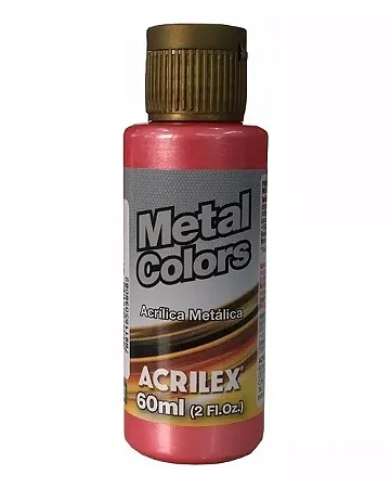 Tinta Metal Colors VERMELHO - Acrilex (60ml)