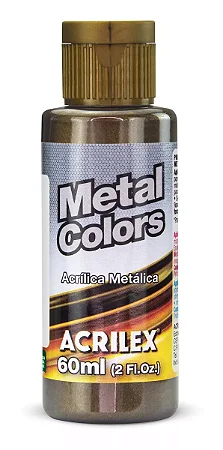 Tinta Metal Colors OURO NEGRO - Acrilex (60ml)