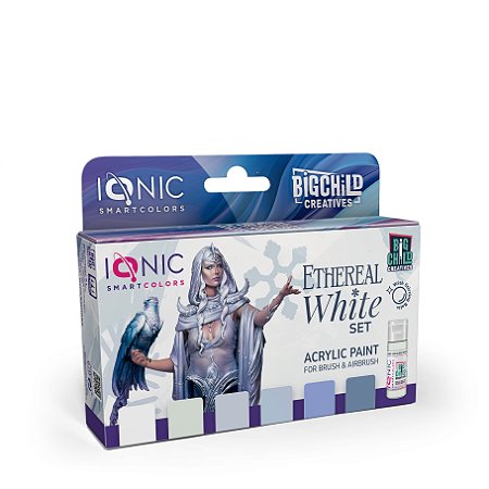 Conjunto Tintas Acrílicas: ETHEREAL WHITE - IONIC Smart Colors (6x 20ml)
