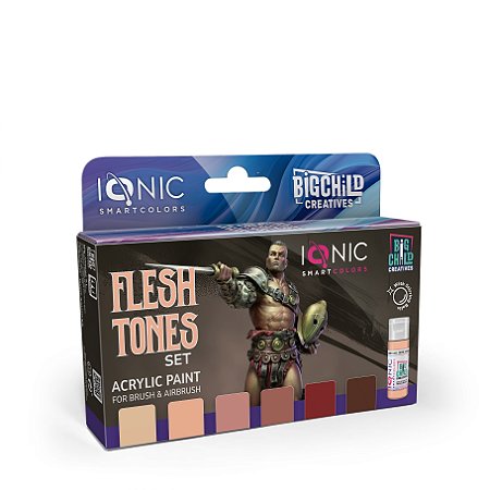Conjunto Tintas Acrílicas: FLESH TONES - IONIC Smart Colors (6x 20ml)