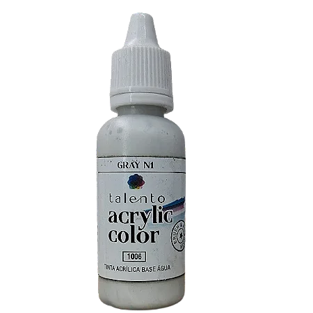 Tinta Acrílica Acrylic Color - GRAY N1 - Talento (20ml)