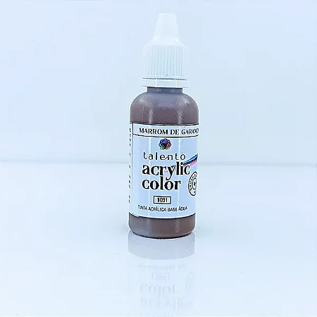 Tinta Acrílica Acrylic Color - MARROM DE GARANÇA - Talento (20ml)