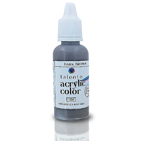 Tinta Acrílica Acrylic Color - DARK BROWN - Talento (20ml)