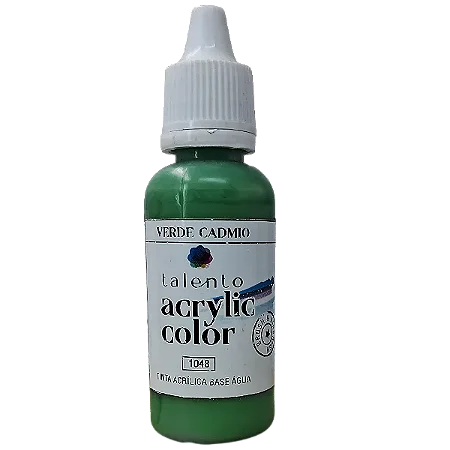 Tinta Acrílica Acrylic Color - VERDE CADMIO - Talento (20ml)