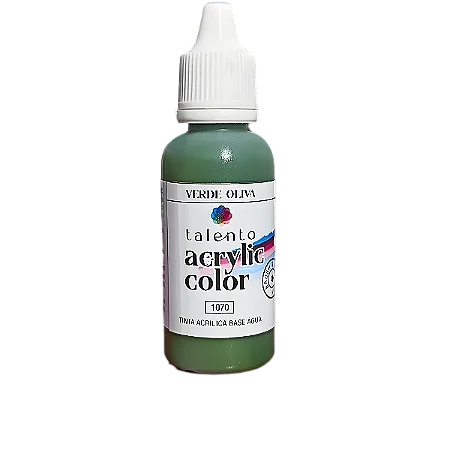 Tinta Acrílica Acrylic Color - VERDE OLIVA - Talento (20ml)