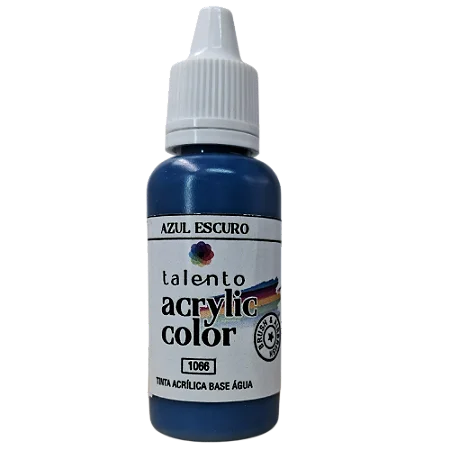 Tinta Acrílica Acrylic Color - AZUL ESCURO - Talento (20ml)