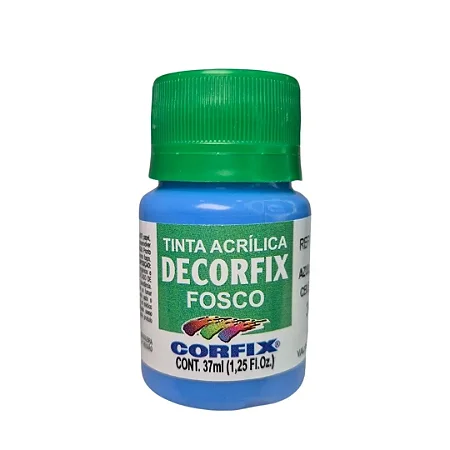 Tinta Acrílica Decorfix Fosca AZUL CELESTE - Corfix (37ml)