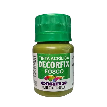 Tinta Acrílica Decorfix Fosca VERDE OLIVA - Corfix (37ml)