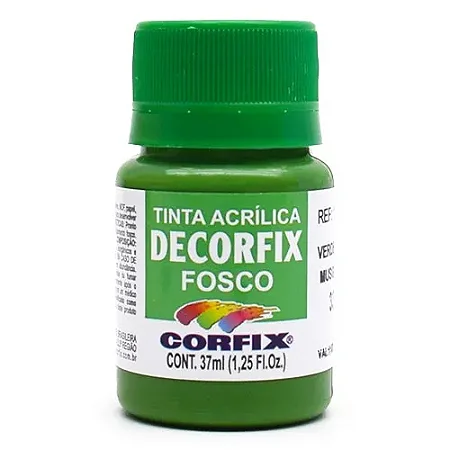 Tinta Acrílica Decorfix Fosca VERDE MUSGO - Corfix (37ml)