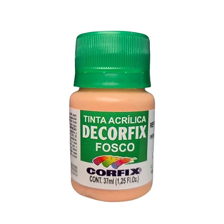 Tinta Acrílica Decorfix Fosca PÊSSEGO - Corfix (37ml)