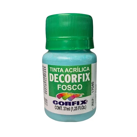 Tinta Acrílica Decorfix Fosca VERDE ÁGUA - Corfix (37ml)