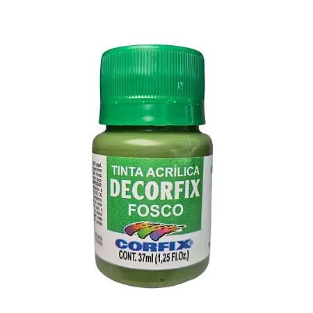 Tinta Acrílica Decorfix Fosca VERDE GRAMA - Corfix (37ml)
