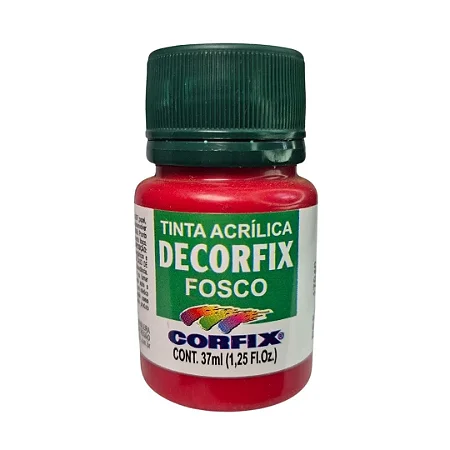 Tinta Acrílica Decorfix Fosca CEREJA - Corfix (37ml)