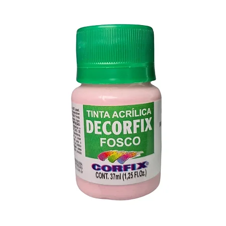 Tinta Acrílica Decorfix Fosca ROSA BEBÊ - Corfix (37ml)