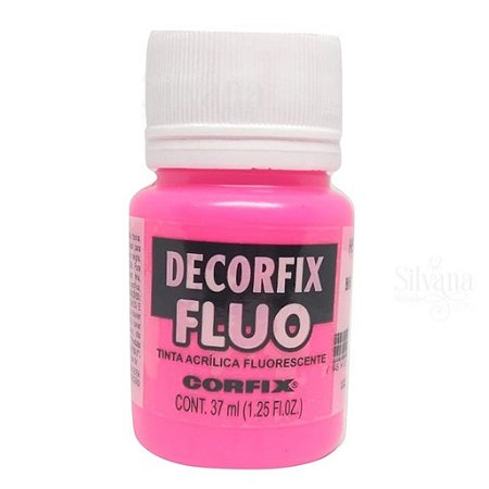Tinta Acrílica Decorfix Fluorescente MAGENTA - Corfix (37ml)