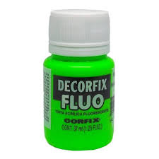 Tinta Acrílica Decorfix Fluorescente VERDE - Corfix (37ml)