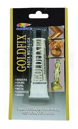 Pasta Metálica Gold Fix - PRATA ENVELHECIDA - Corfix (20ml)