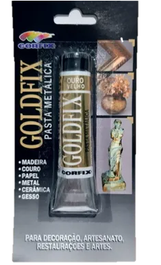 Pasta Metálica Gold Fix - OURO VELHO - Corfix (20ml)