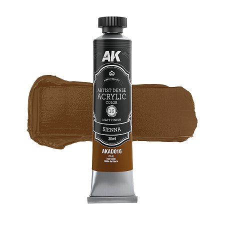Tinta Acrílica Artística Densa - SIENNA - AK Interactive (20ml)