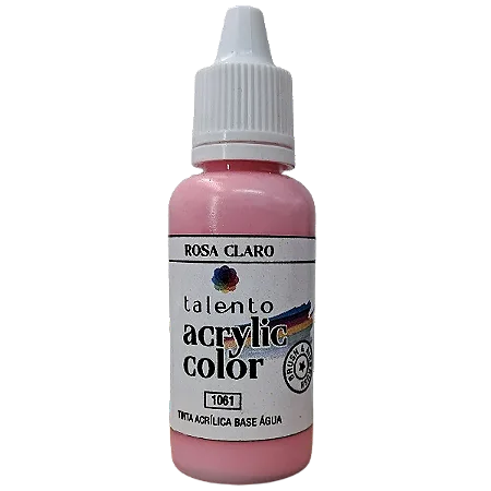 Tinta Acrílica Acrylic Color - ROSA CLARO - Talento (20ml)