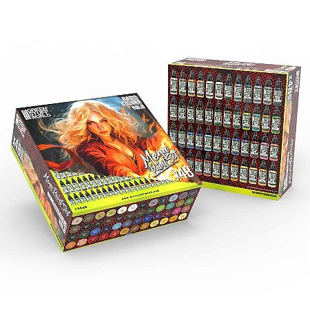 Conjunto Tintas Acrílicas BASICS 2 - Green Stuff World (Box x48 17ml)