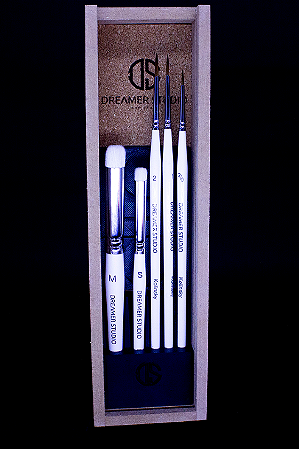 Kit Premium 5 pincéis profissionais com Estojo - Dreamer Studio